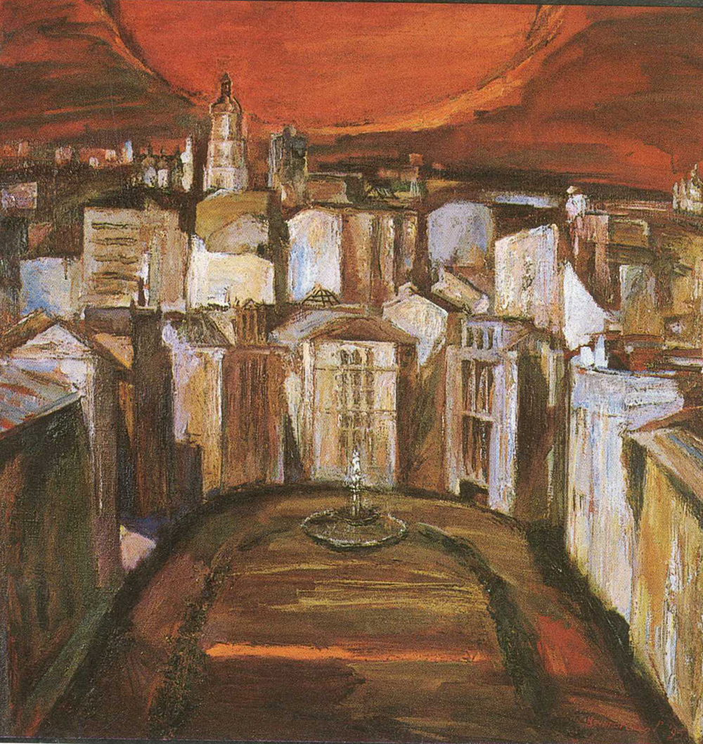 Г. Нечипоренко. «Площа». 1995. Полотно, олія